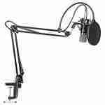 Neewer NW-700 Professional Studio Broadcasting Recording Condenser Microphone & NW-35 Adjustable Recording Microphone Suspension Scissor Arm Stand with Shock Mount and Mounting Clamp Kit