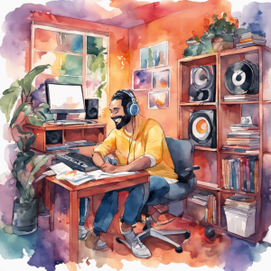 Home recording studio for podcasters